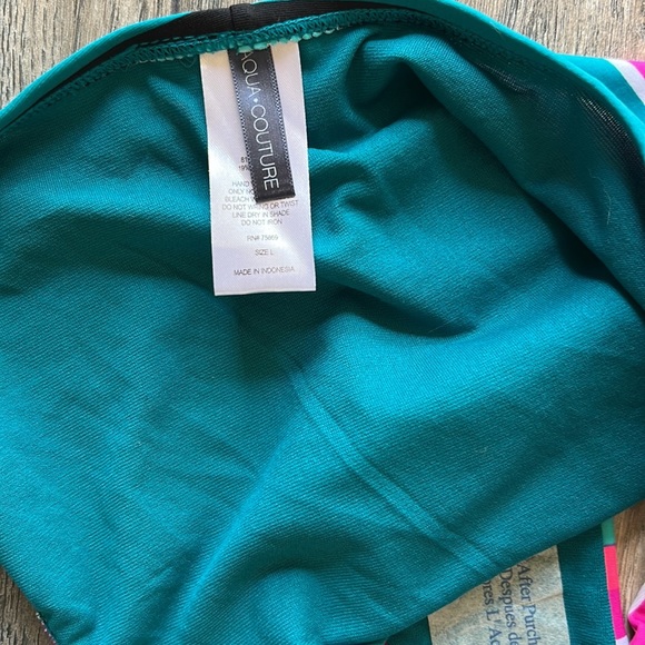 Aqua Couture Bikini Bottom Size L - Picture 3 of 4
